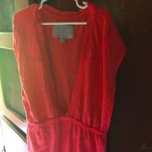 Pink old navy sun dress solid color
